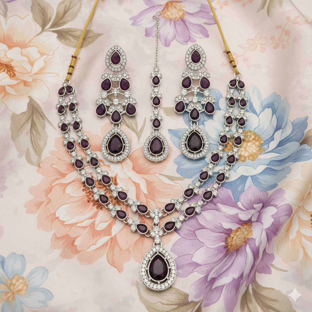 WineRoyale 2 Layer Bridal Jewellery Set